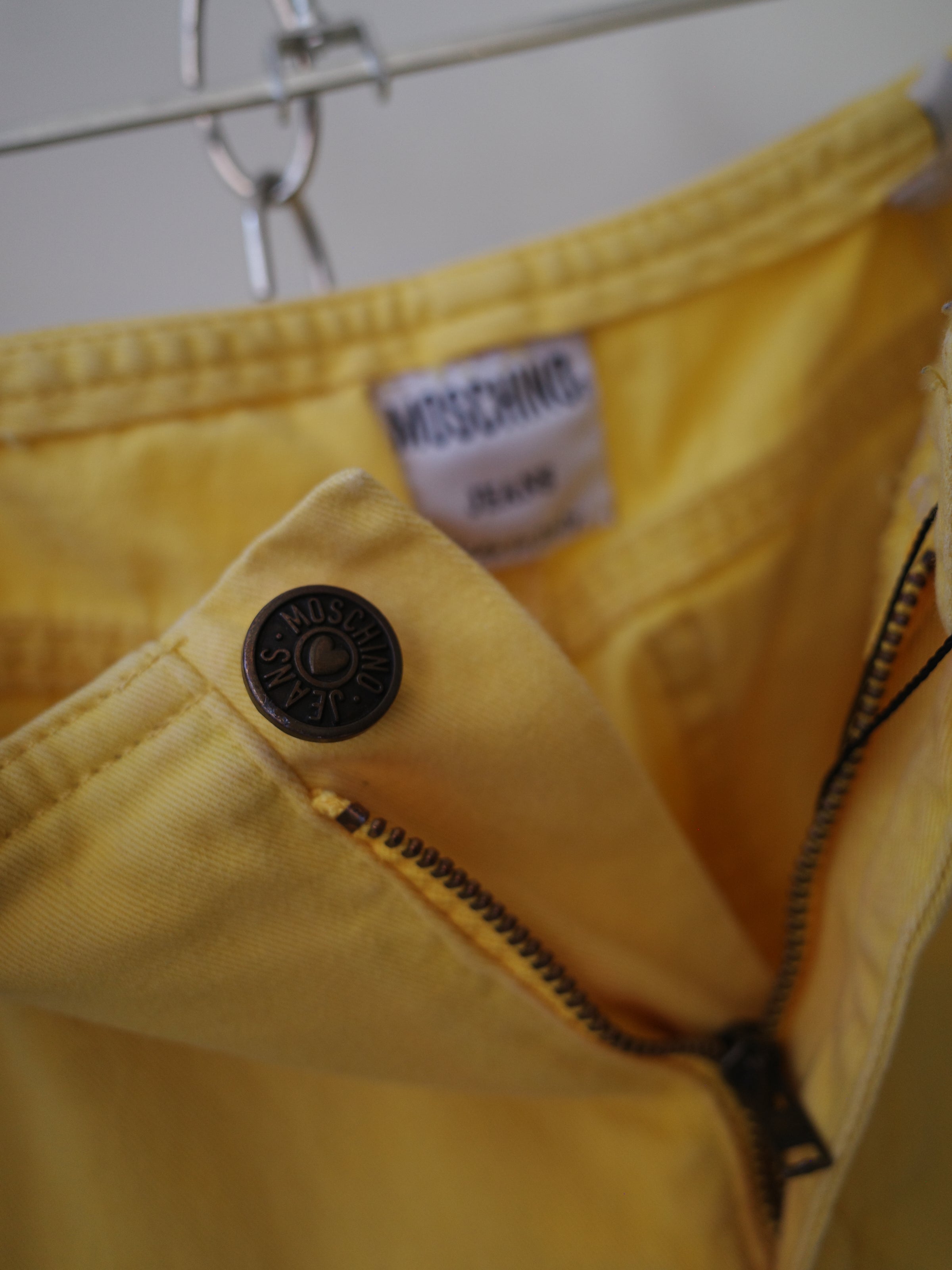 Moschino Jeans Yellow Peace Denim Pants