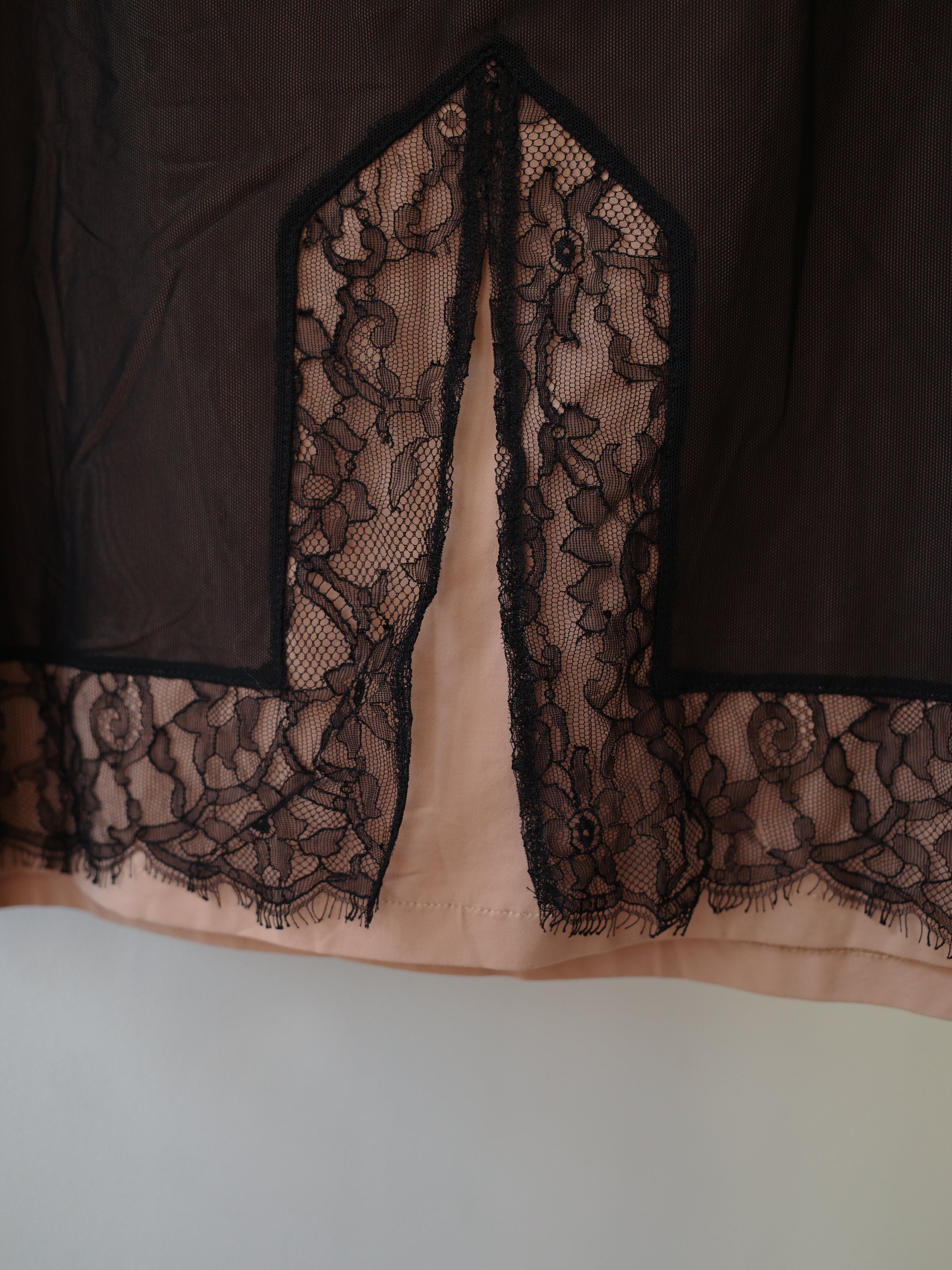 Christian Dior by John Galliano Mesh & Lace Skirt