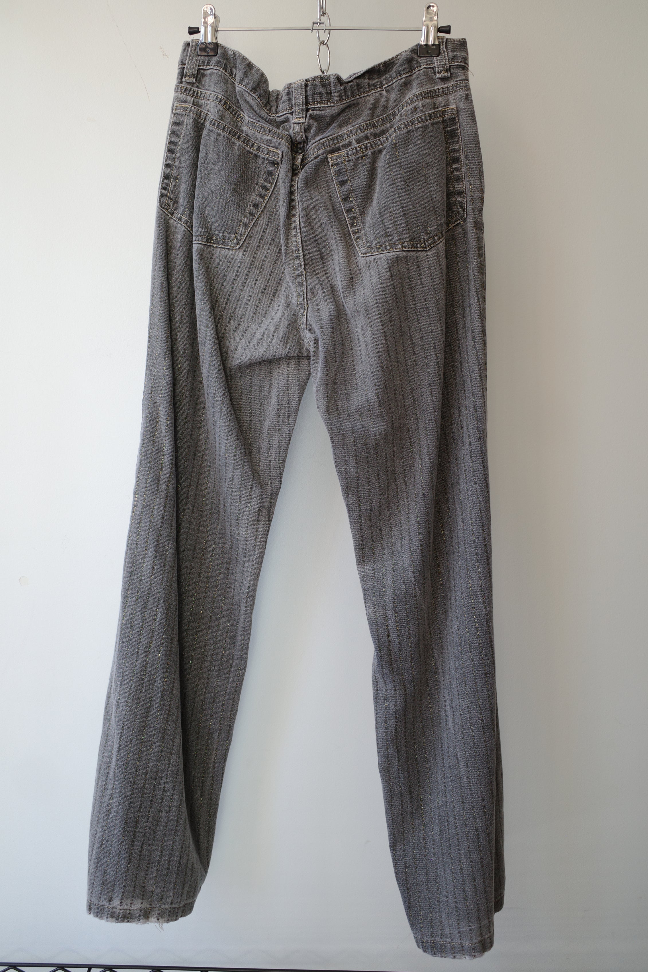 Roberto Cavalli Vintage Glitter-Flecked Grey Jeans