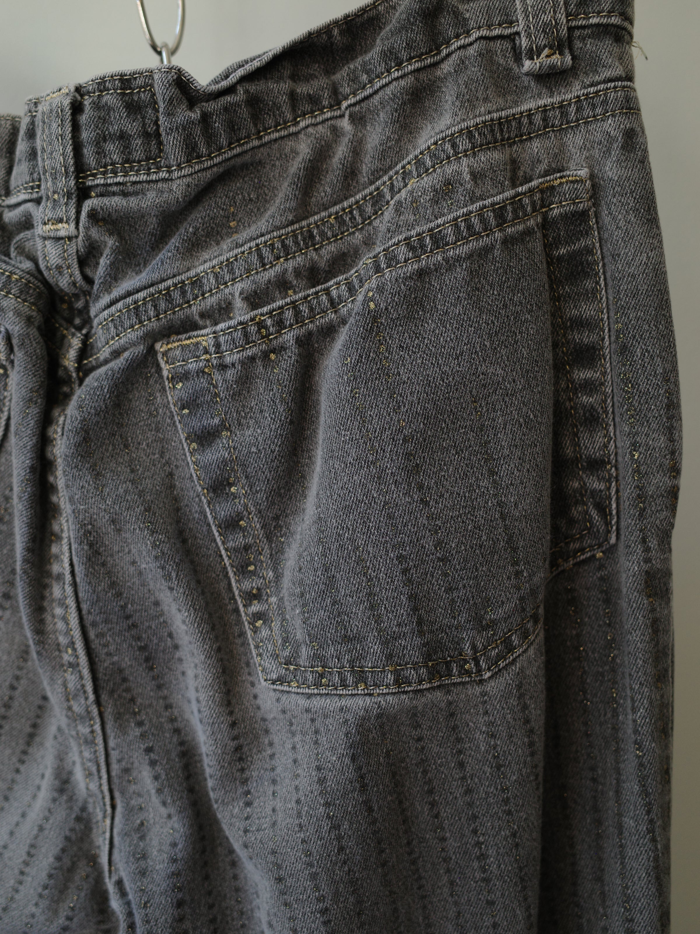 Roberto Cavalli Vintage Glitter-Flecked Grey Jeans
