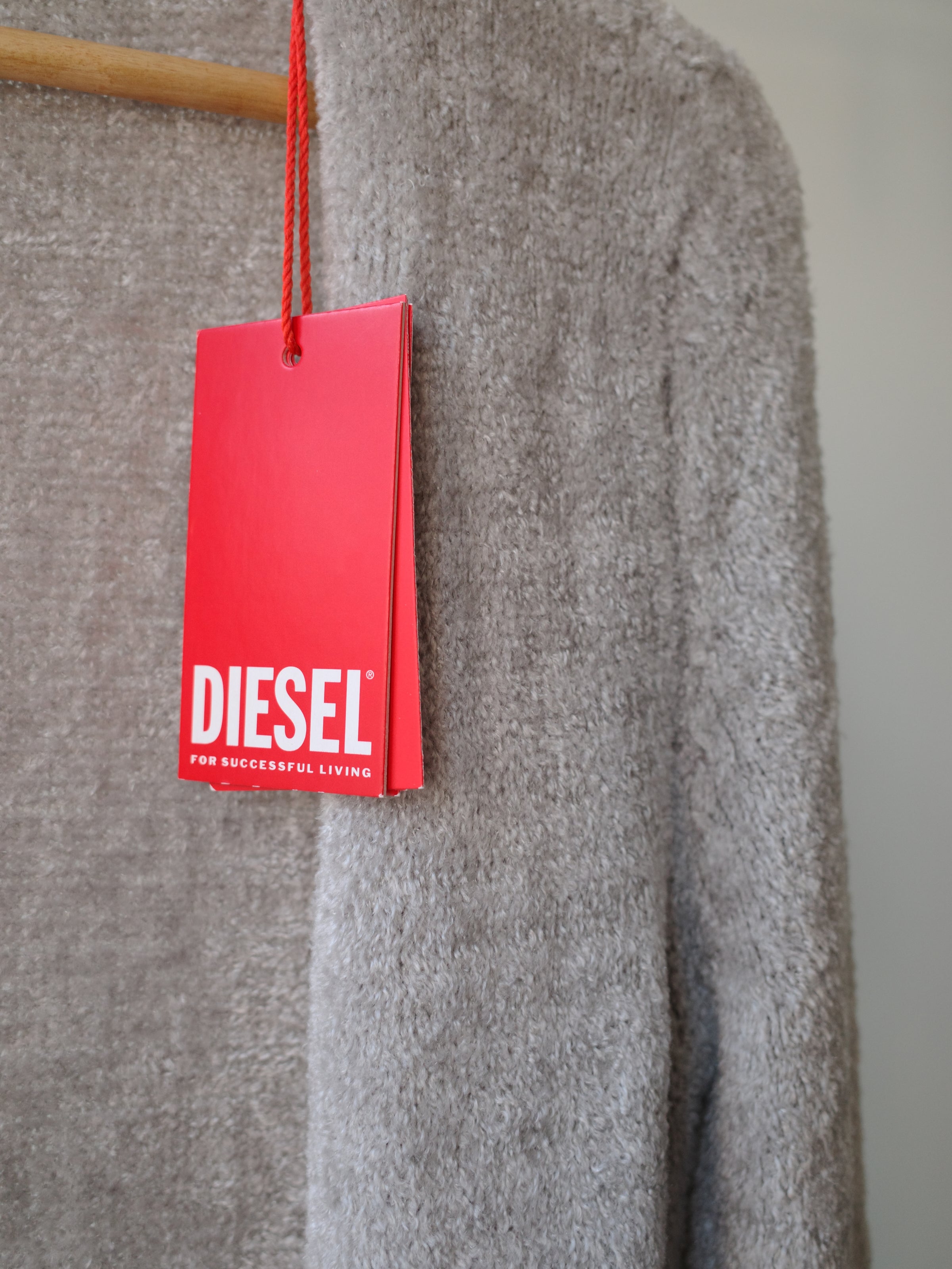 Diesel Long Grey Knit Duster Cardigan