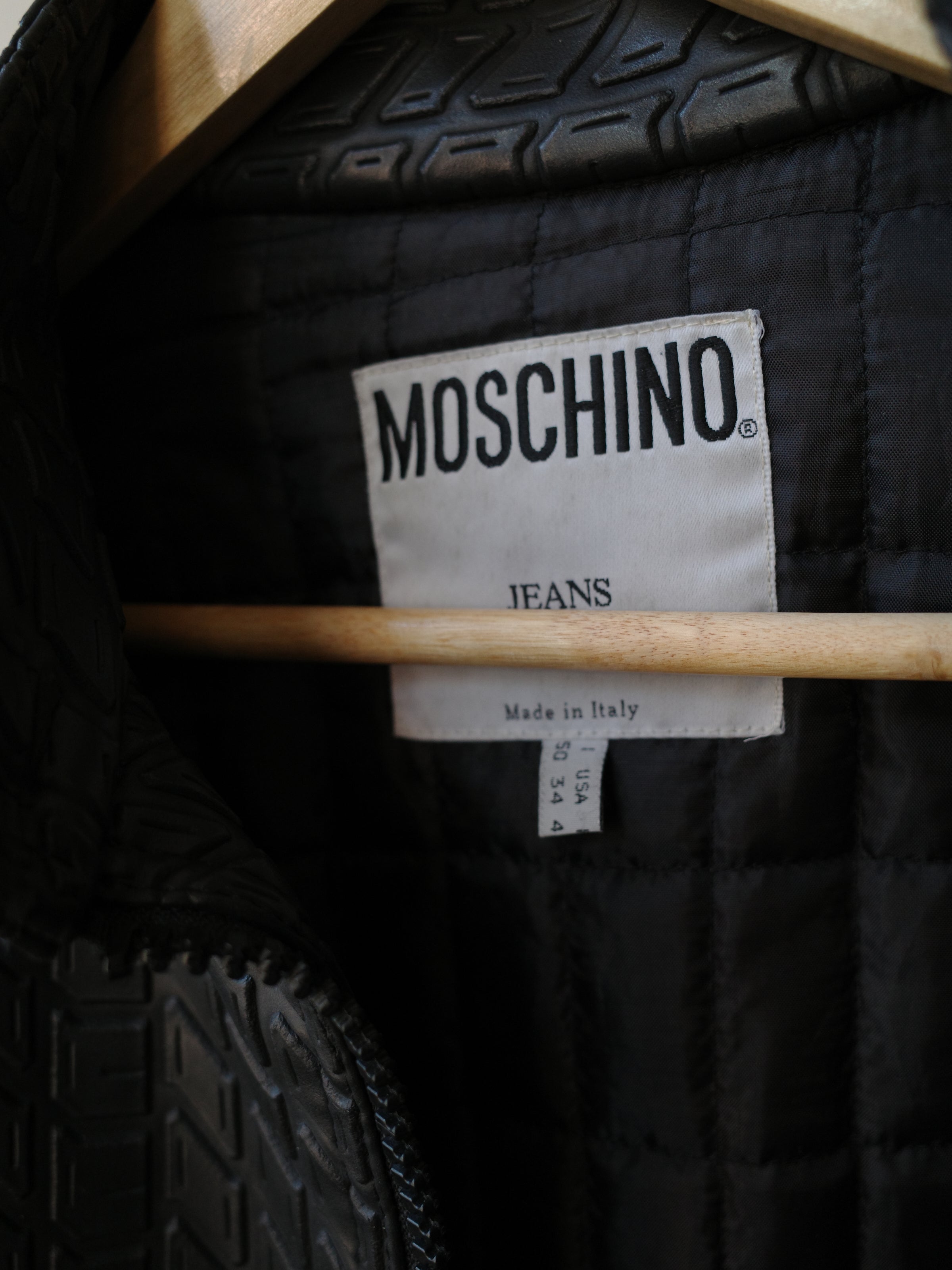 Moschino Vintage Tyre-Tread Quilted Jacket