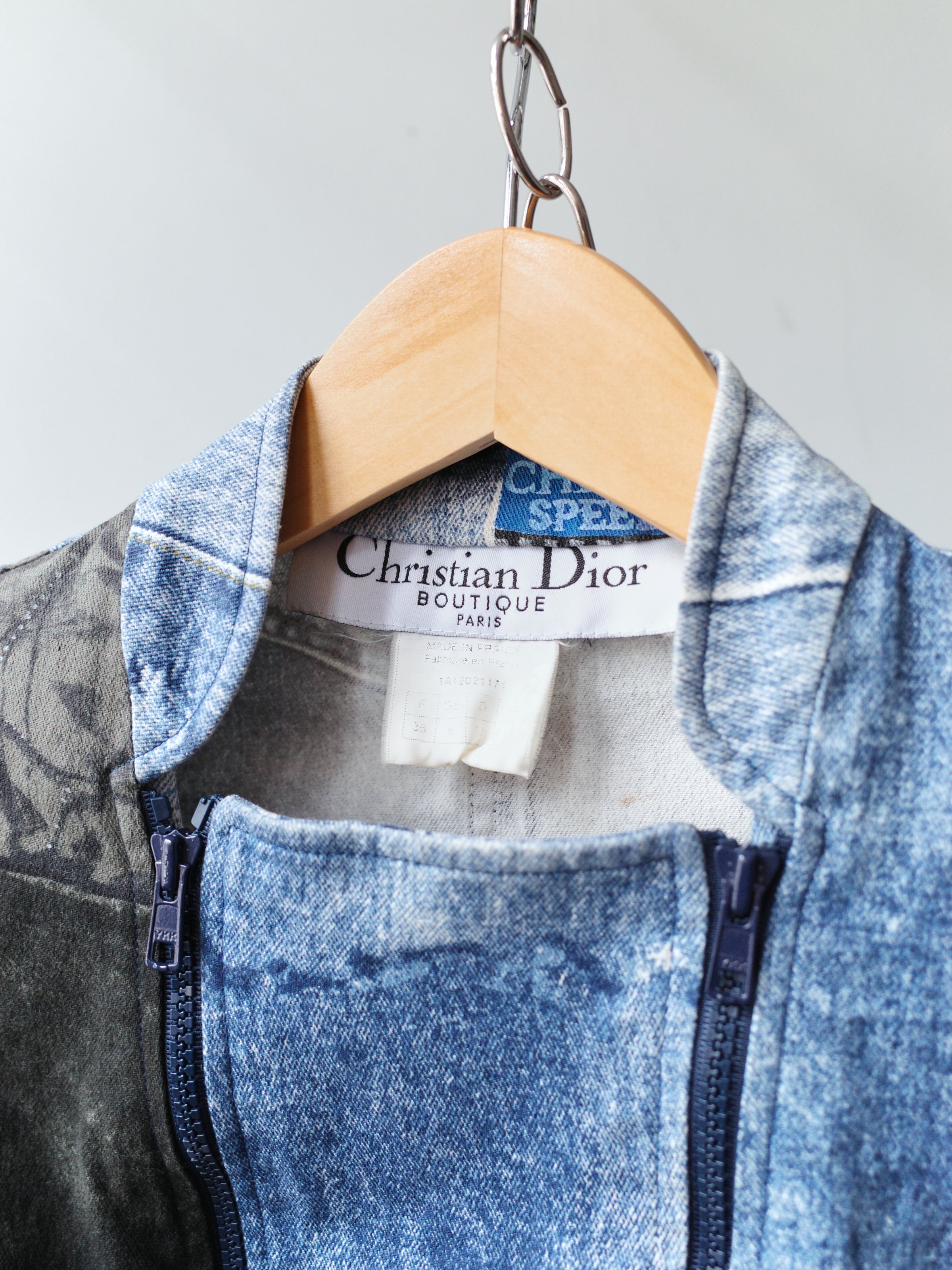 Christian Dior by John Galliano Trompe-l'œil Denim Print Jacket