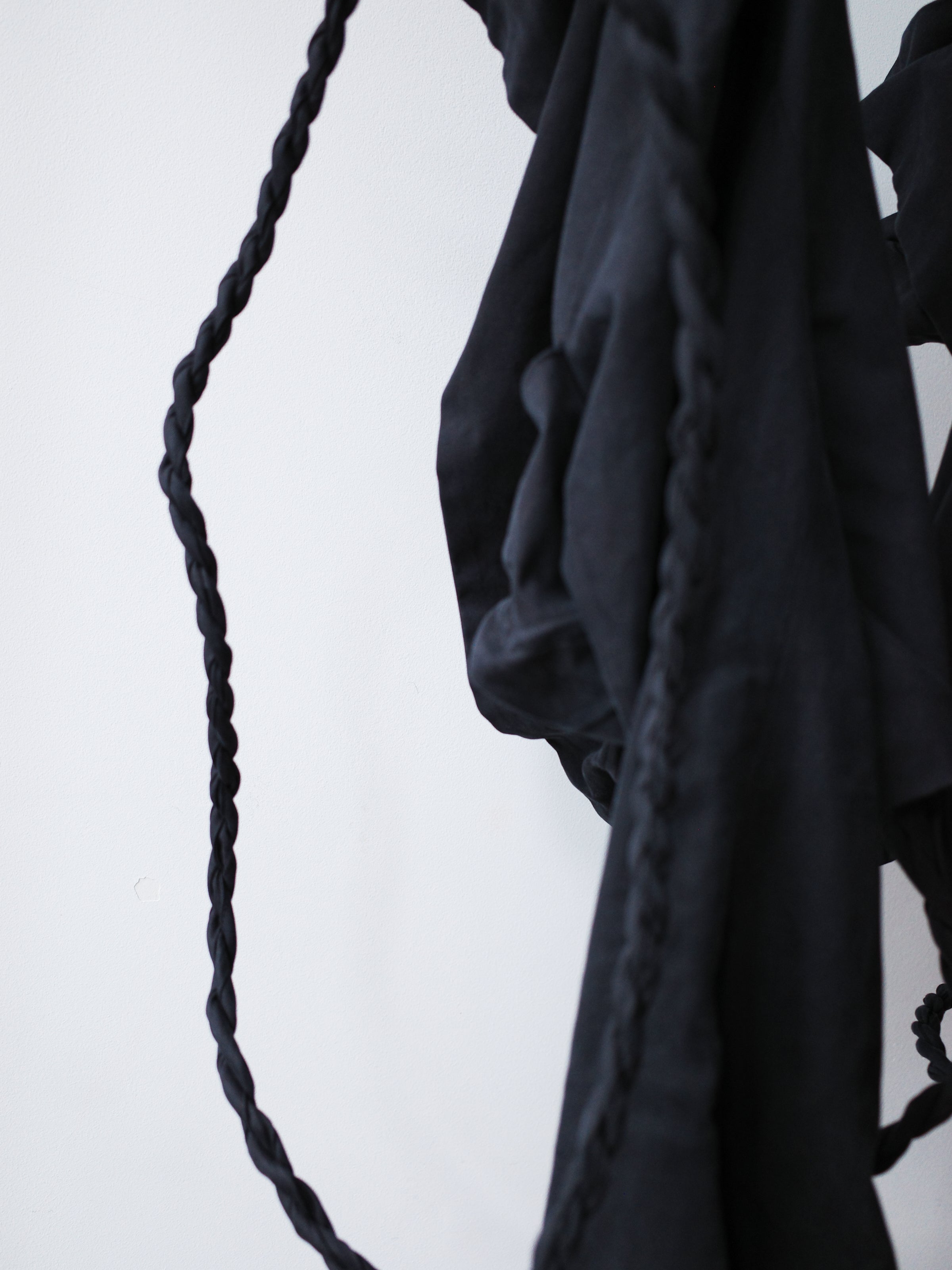Yohji Yamamoto Origami-Collar Vest with Twisted Cord Belt