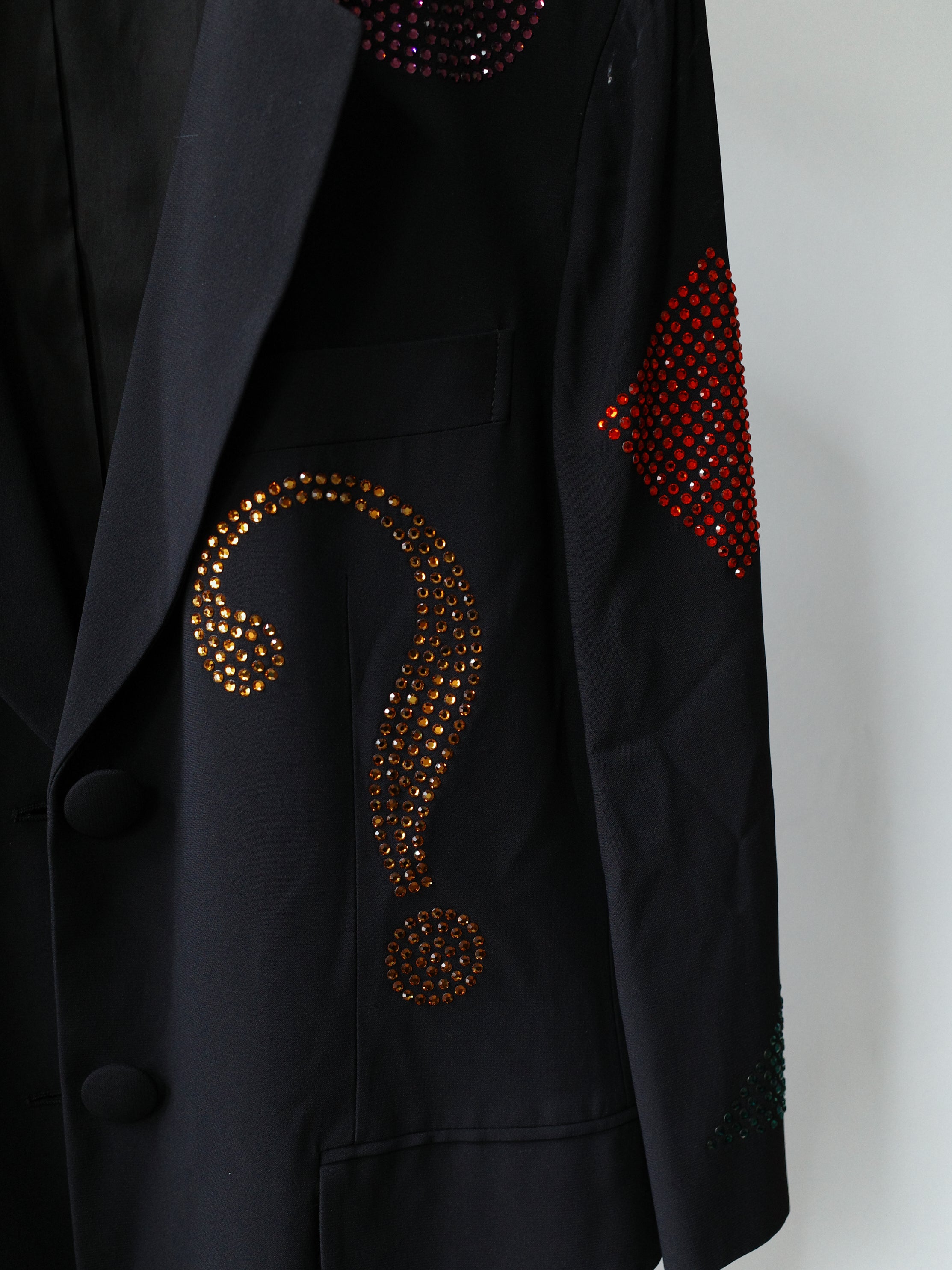 Moschino Couture Vintage Rhinestone Punctuation Blazer