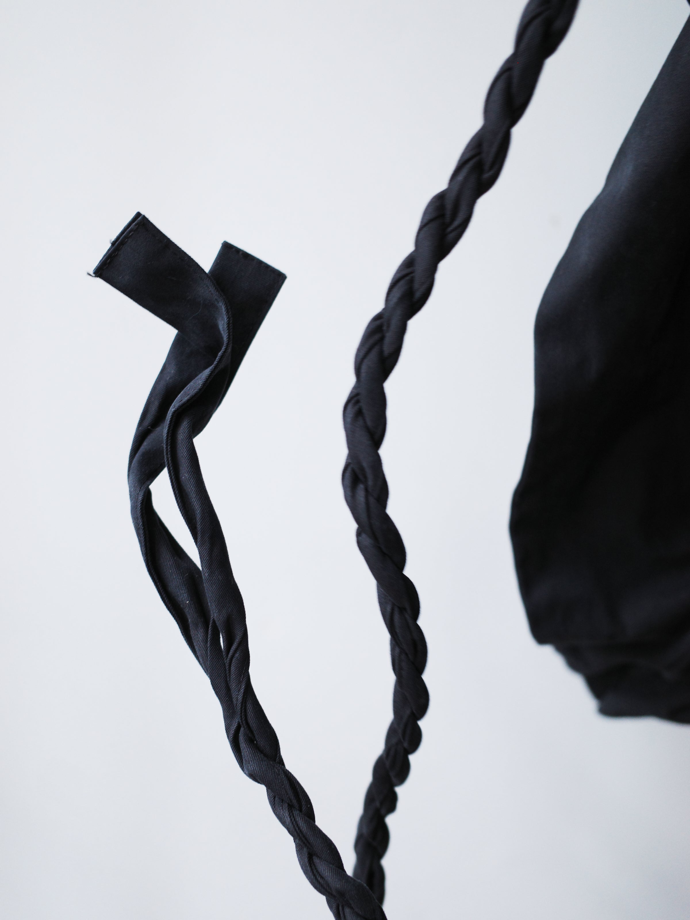 Yohji Yamamoto Origami-Collar Vest with Twisted Cord Belt