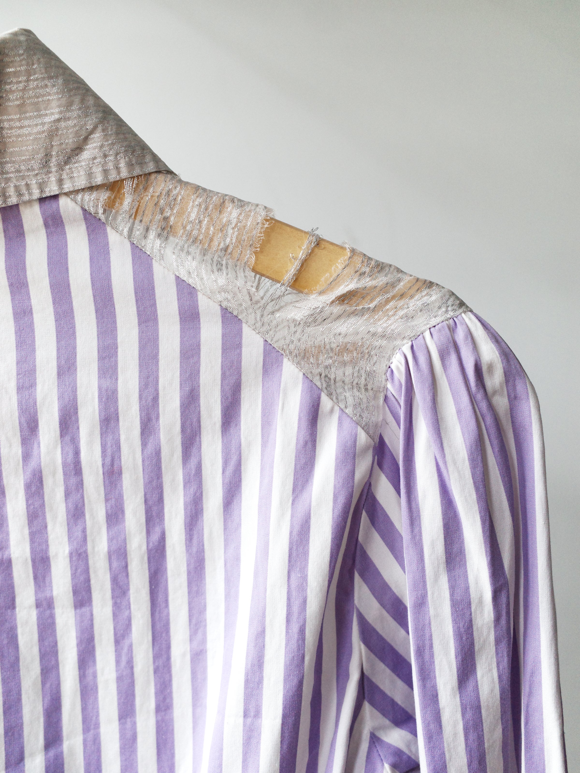 Vivienne Westwood Vintage Metallic Bib Striped Shirt