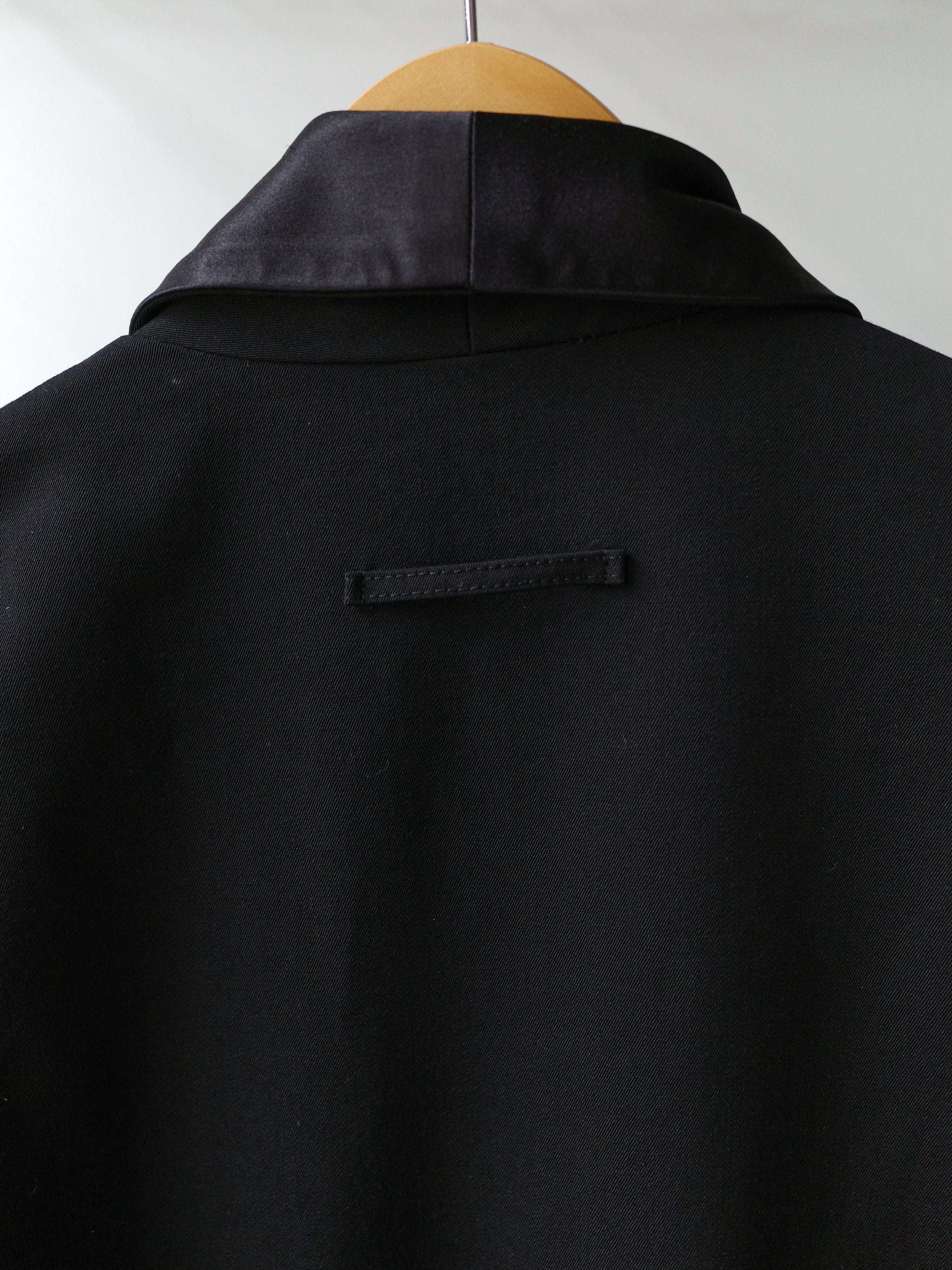 Jean Paul Gaultier Draped Silk Collar Knit-Hem Jacket