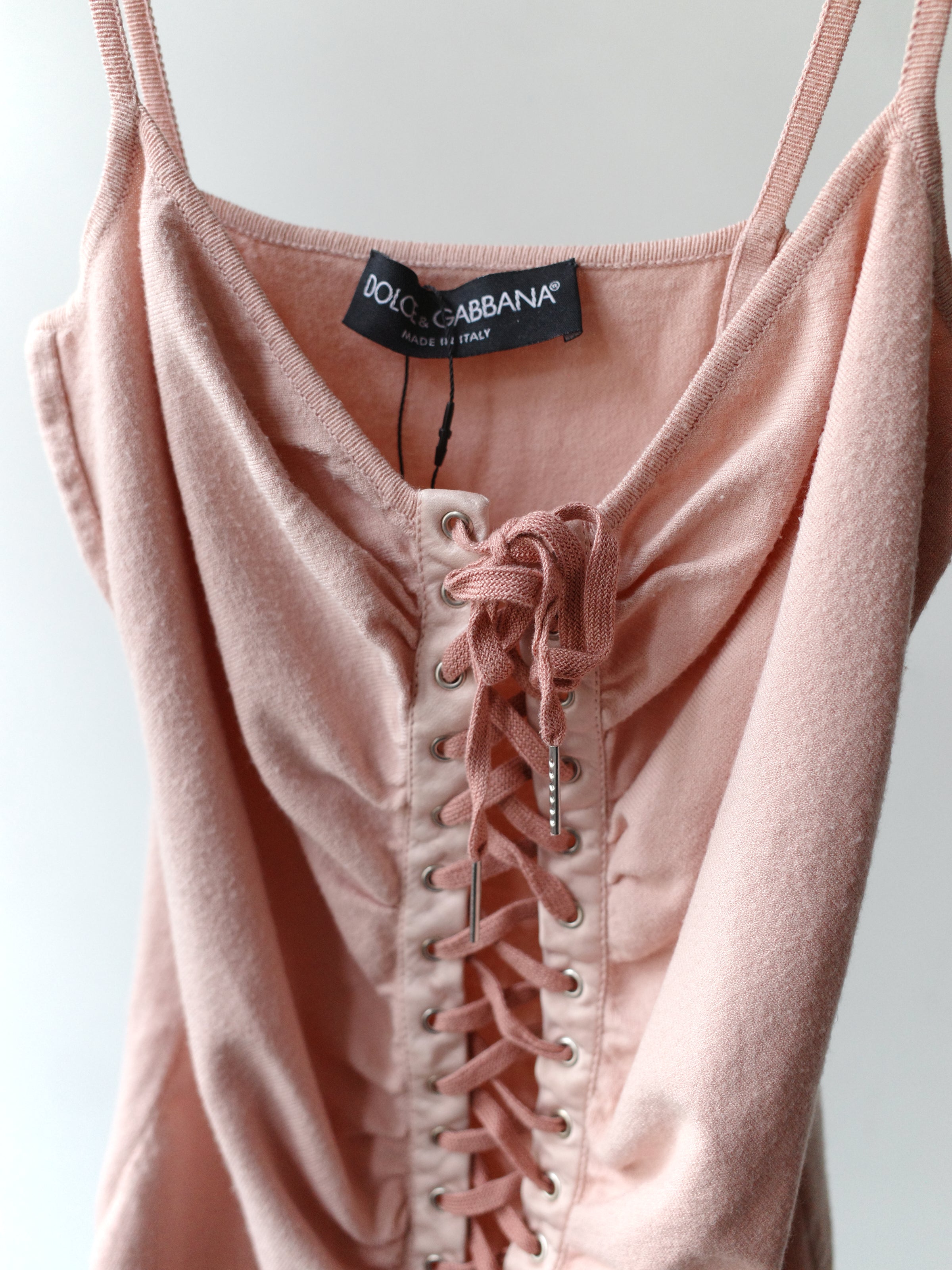 Dolce & Gabbana Lace-Up Corset-Front Jersey Top – EARTH 土