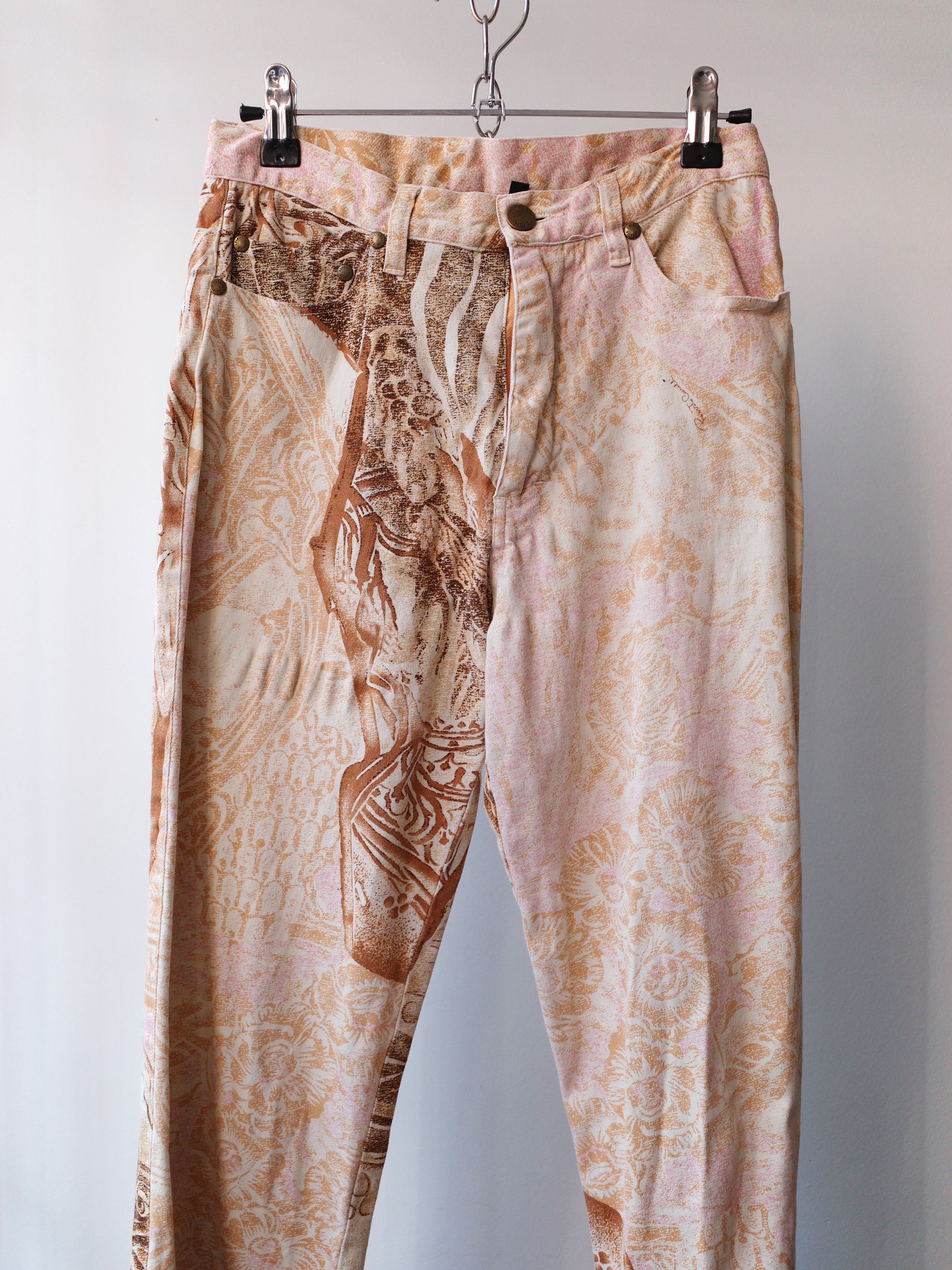 Roberto Cavalli All-Over Baroque Animal Print Pants