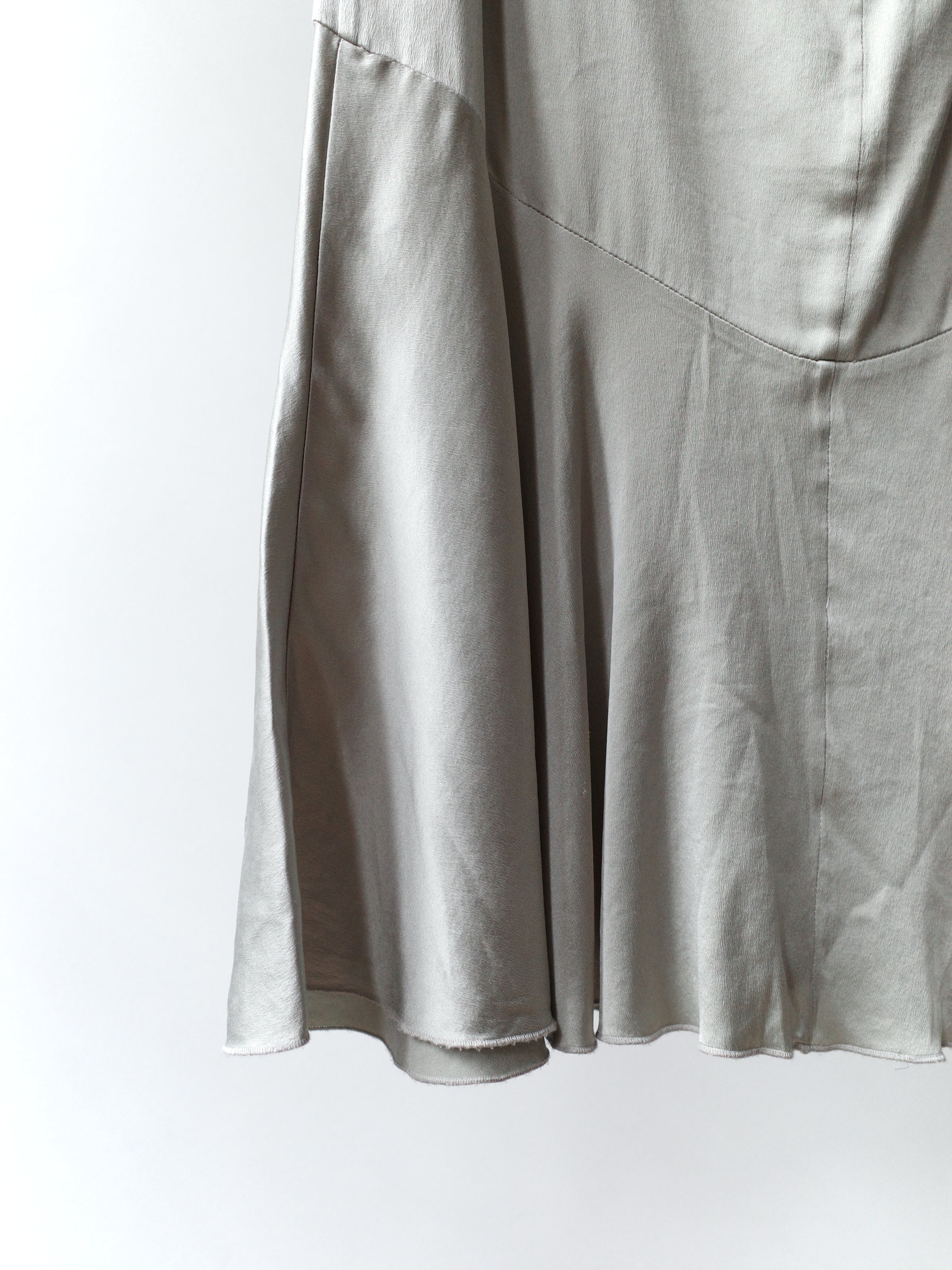 Dolce & Gabbana Silver Satin Panel Skirt – METAL 金