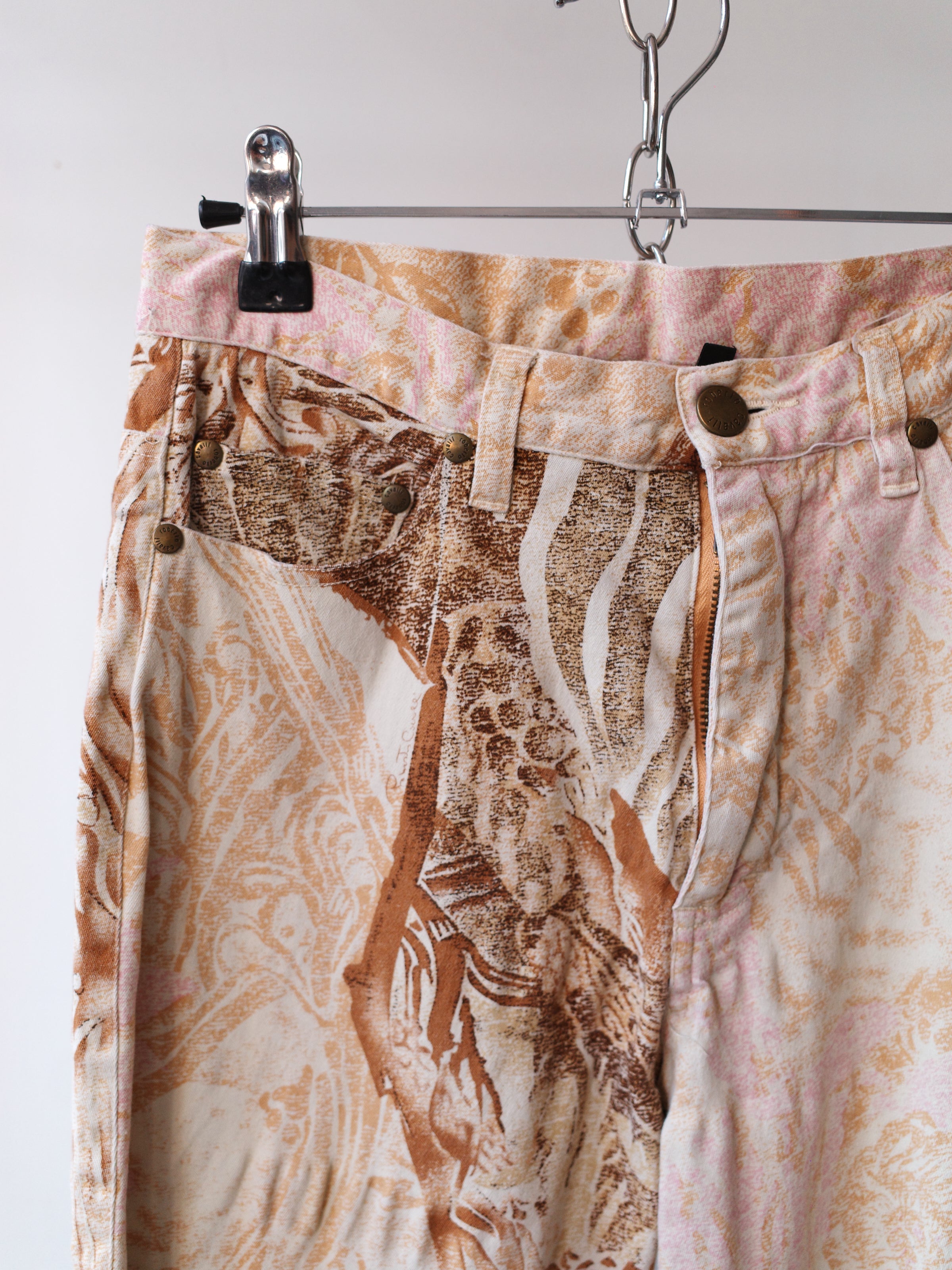 Roberto Cavalli All-Over Baroque Animal Print Pants