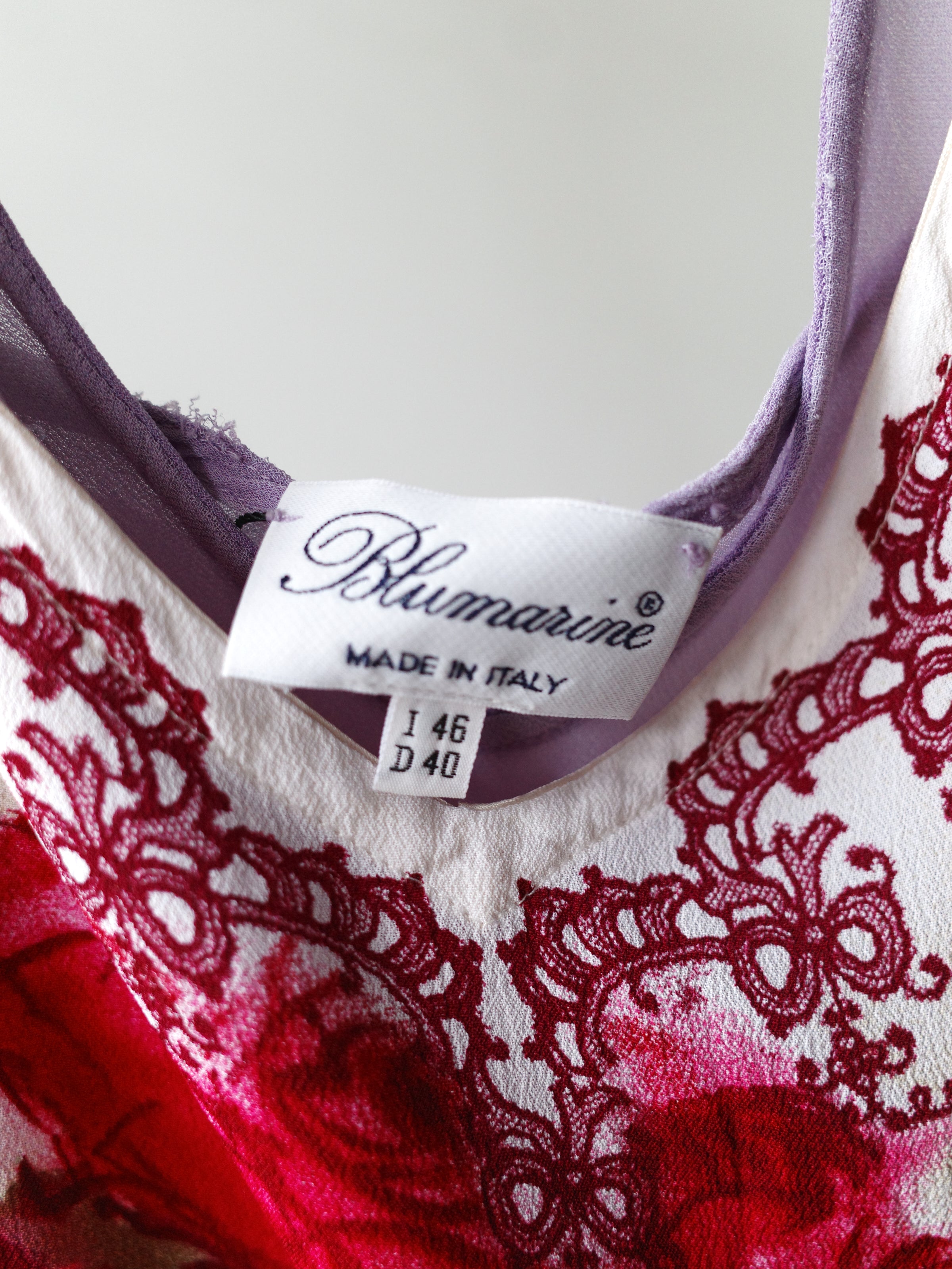 Blumarine F/W 1997 Rose-Print Layered Hooded Slip Dress