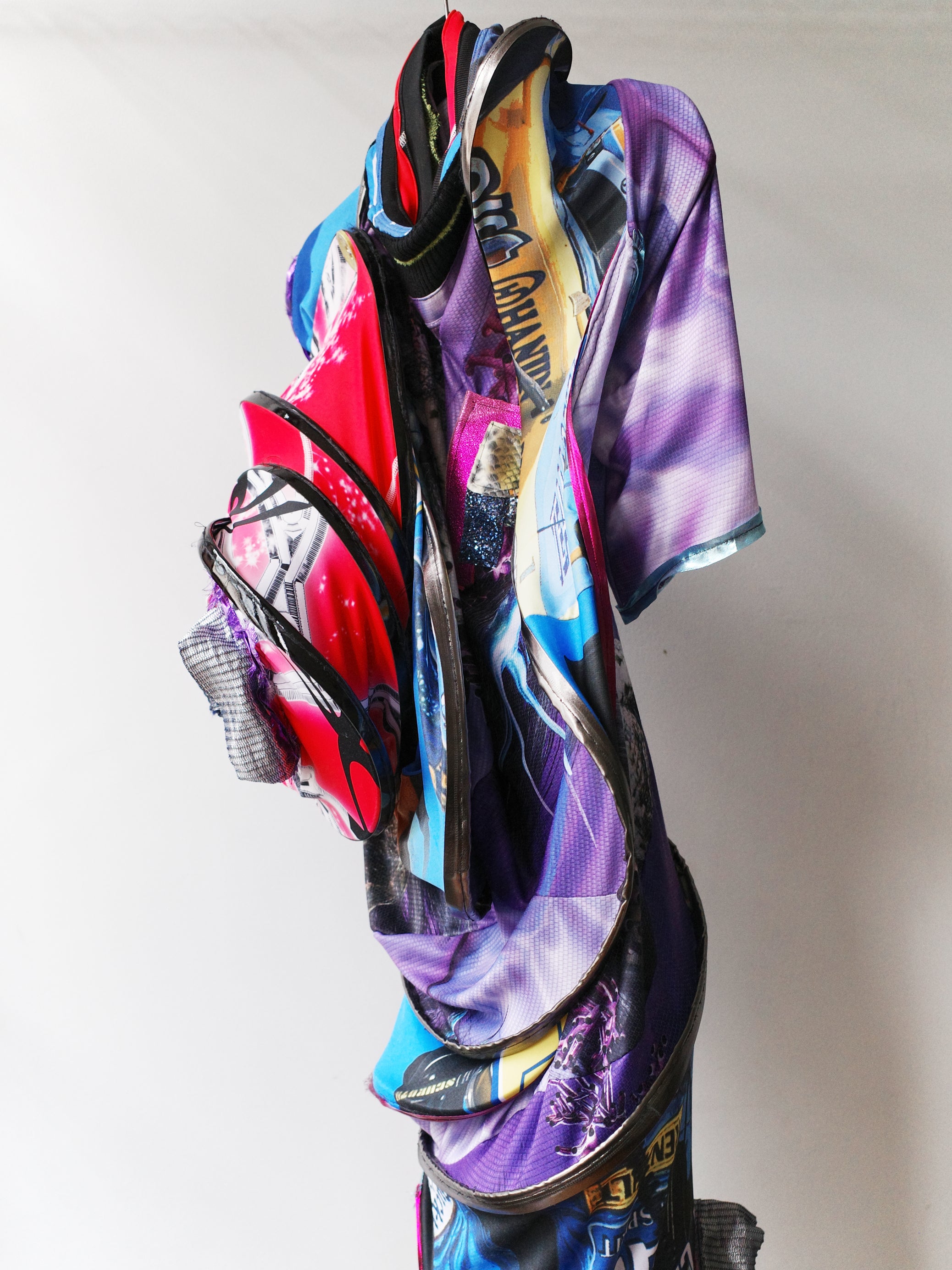 YAONOVA Orbital Spiral Dress in Upcycled Graphic Jerseys