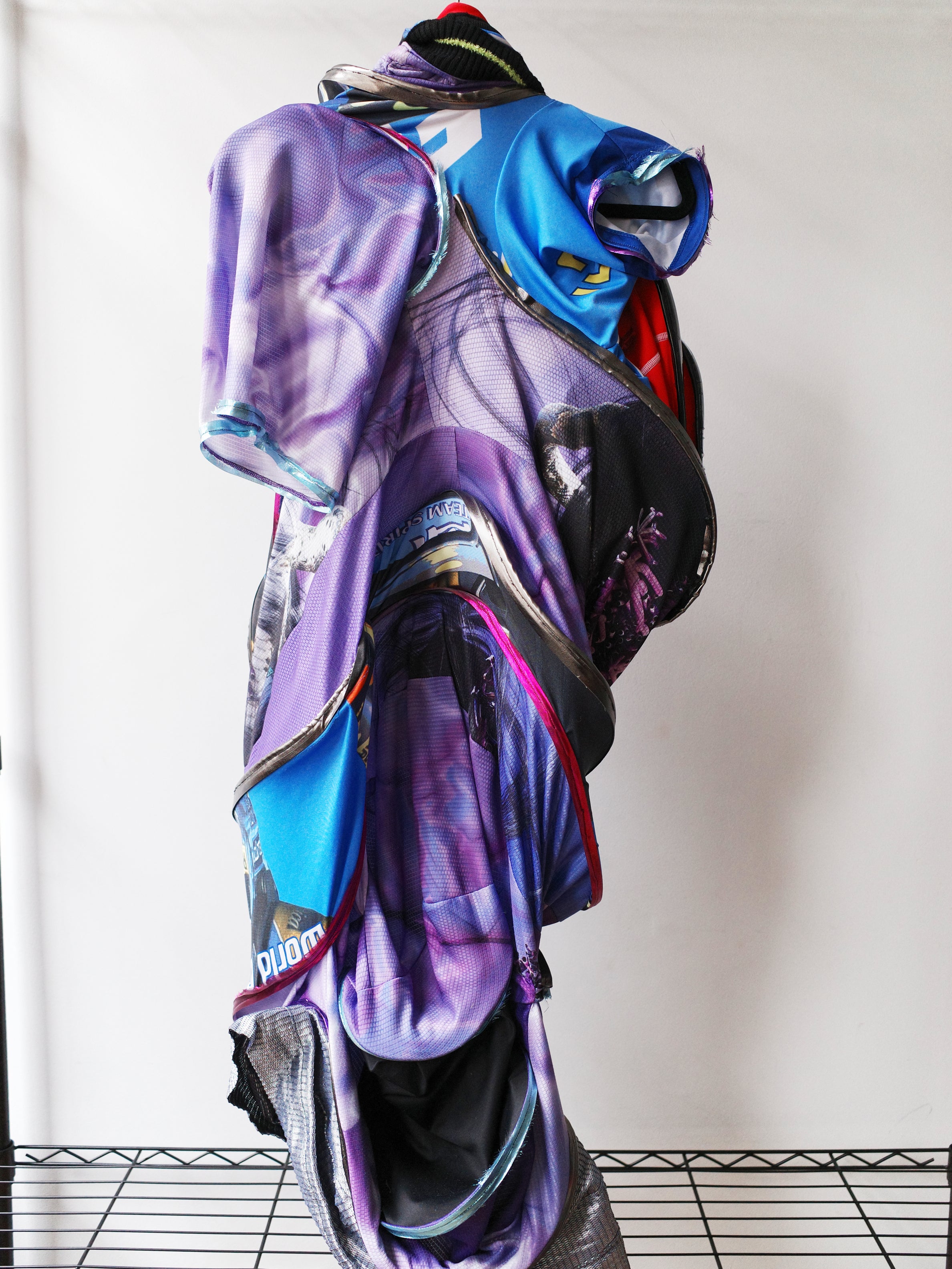YAONOVA Orbital Spiral Dress in Upcycled Graphic Jerseys