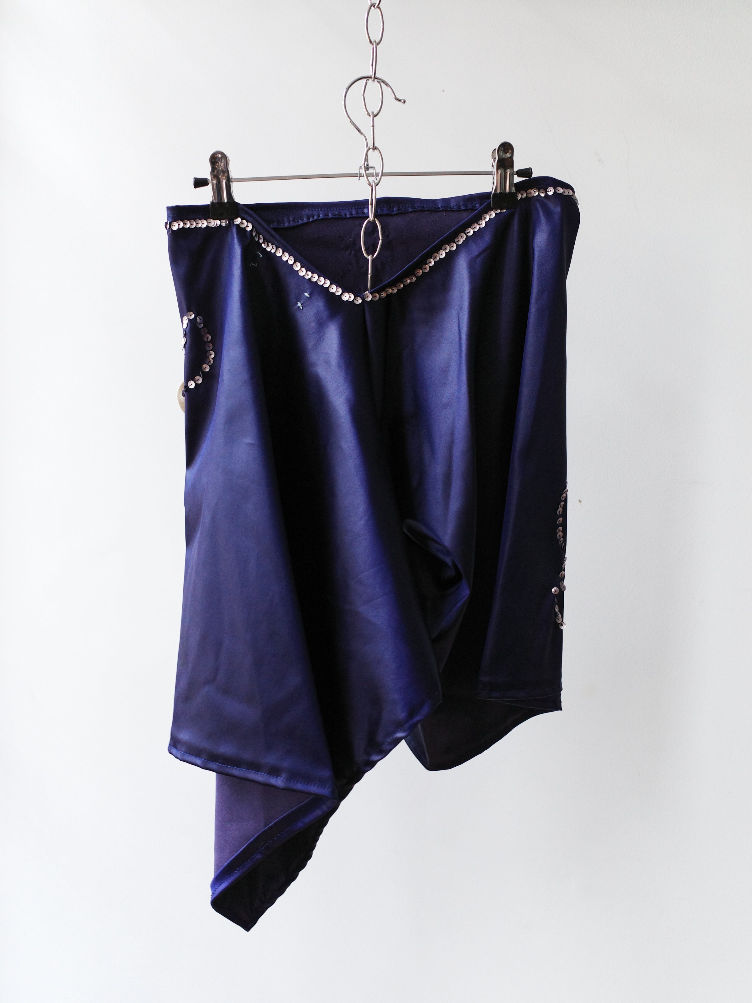 YAONOVA Asymmetric Silk Skirt-Pant with Ceramic Buttons
