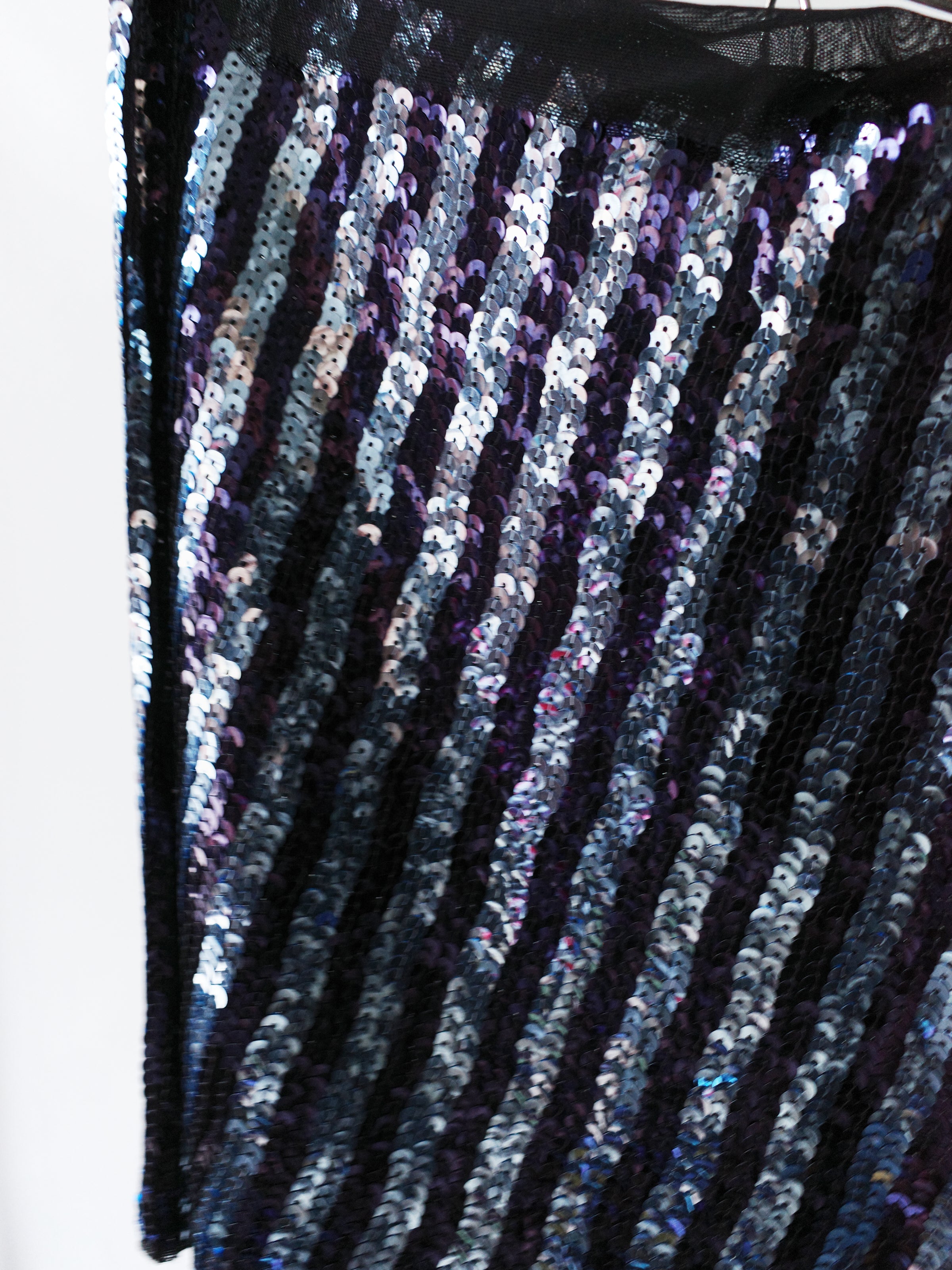 YAONOVA Asymmetric Sequin Skirt