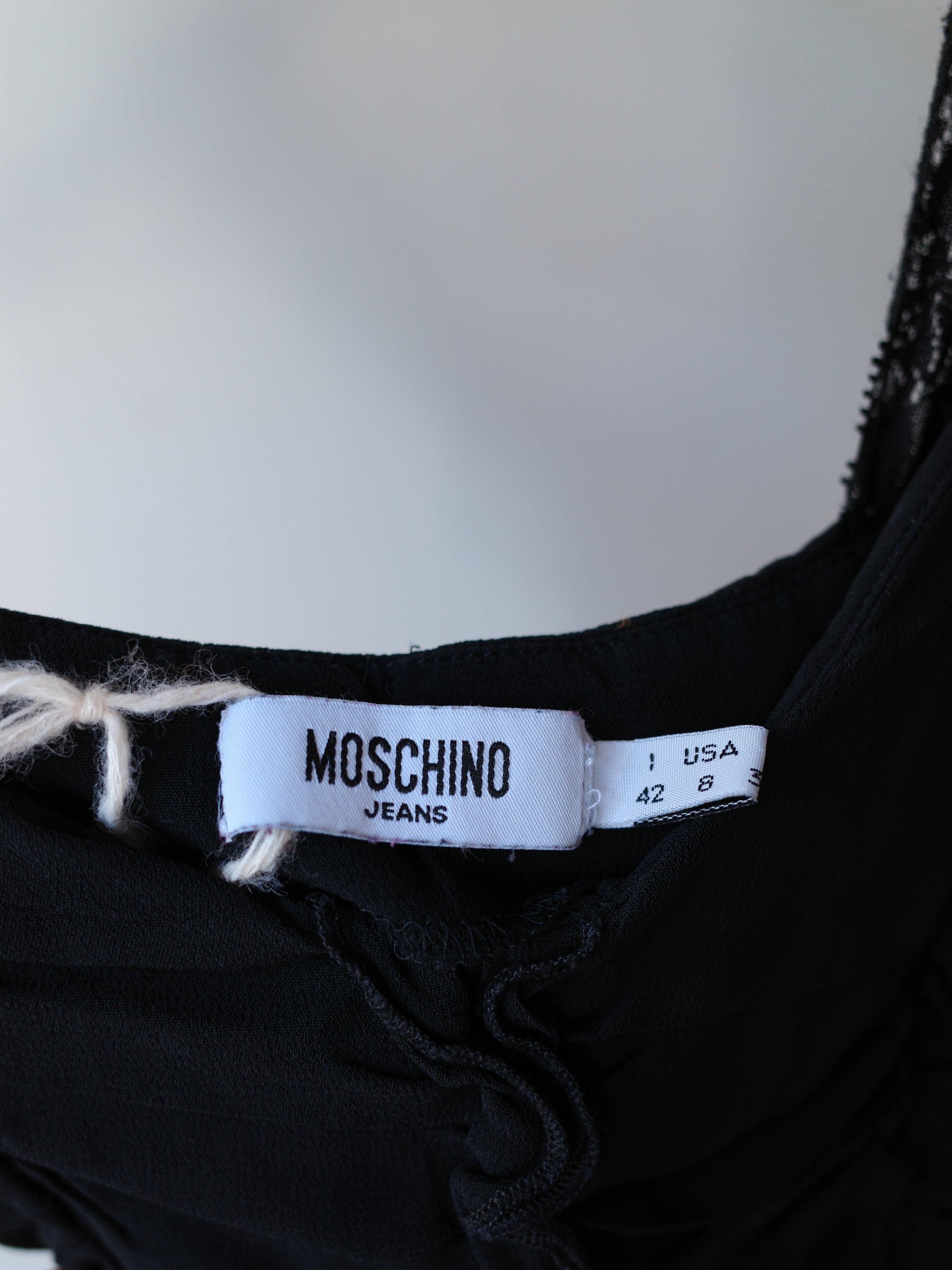 Moschino Vintage Lace-Strap Ruched Camisole