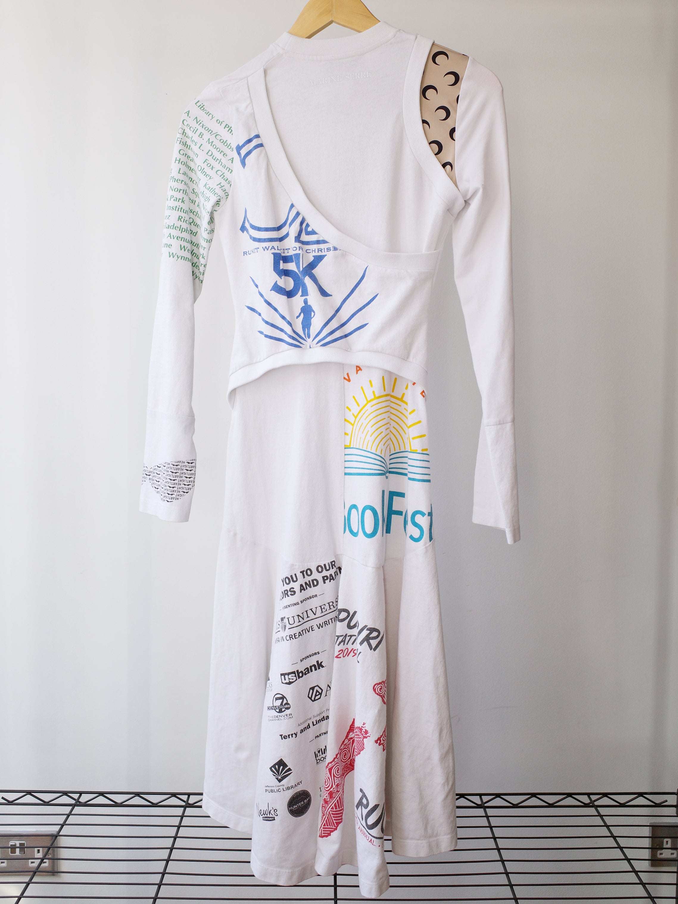 Marine Serre Regenerated Graphic Long Sleeve Dress