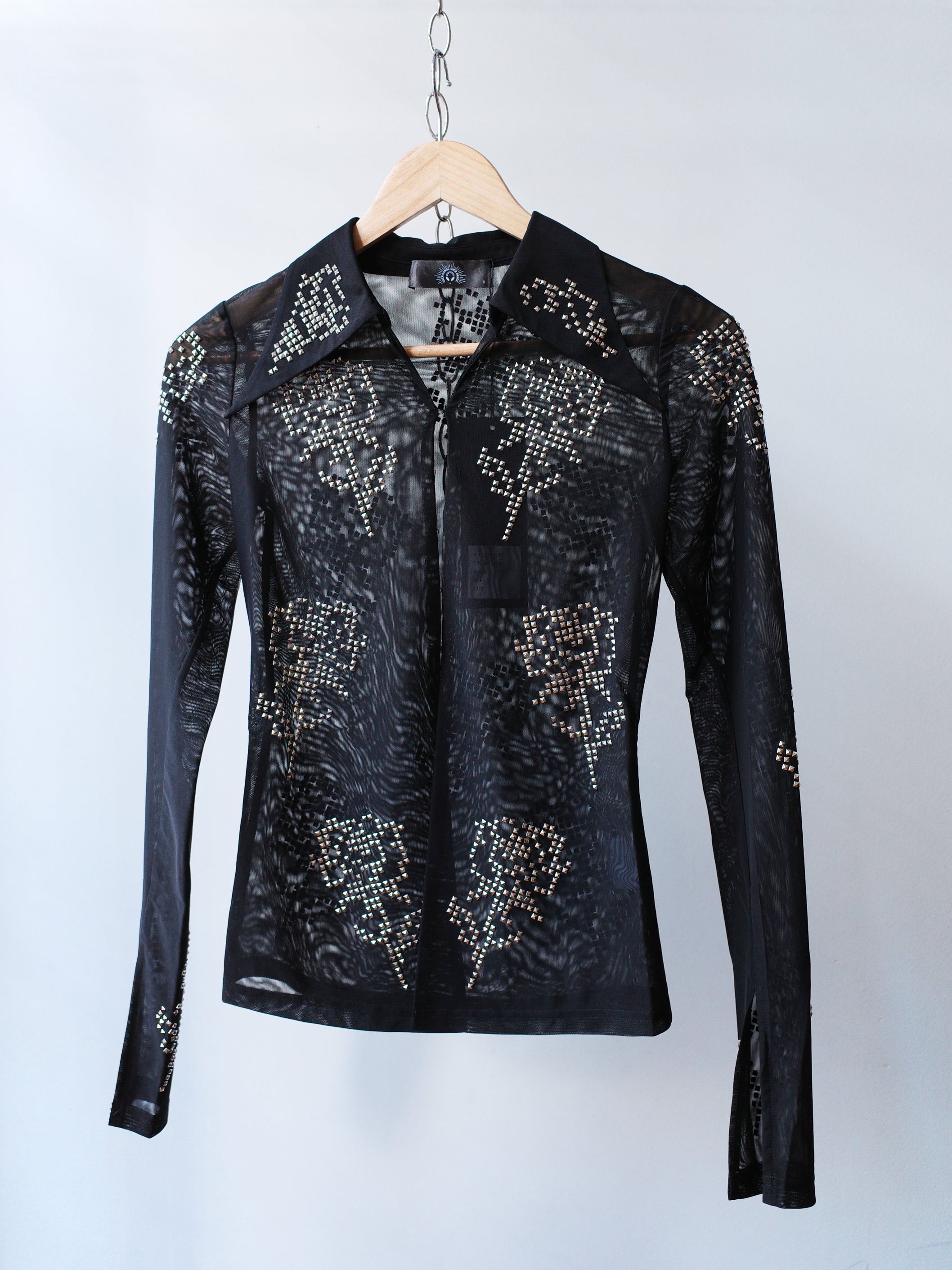 OVER RANGE Rose Studded Mesh Shirt