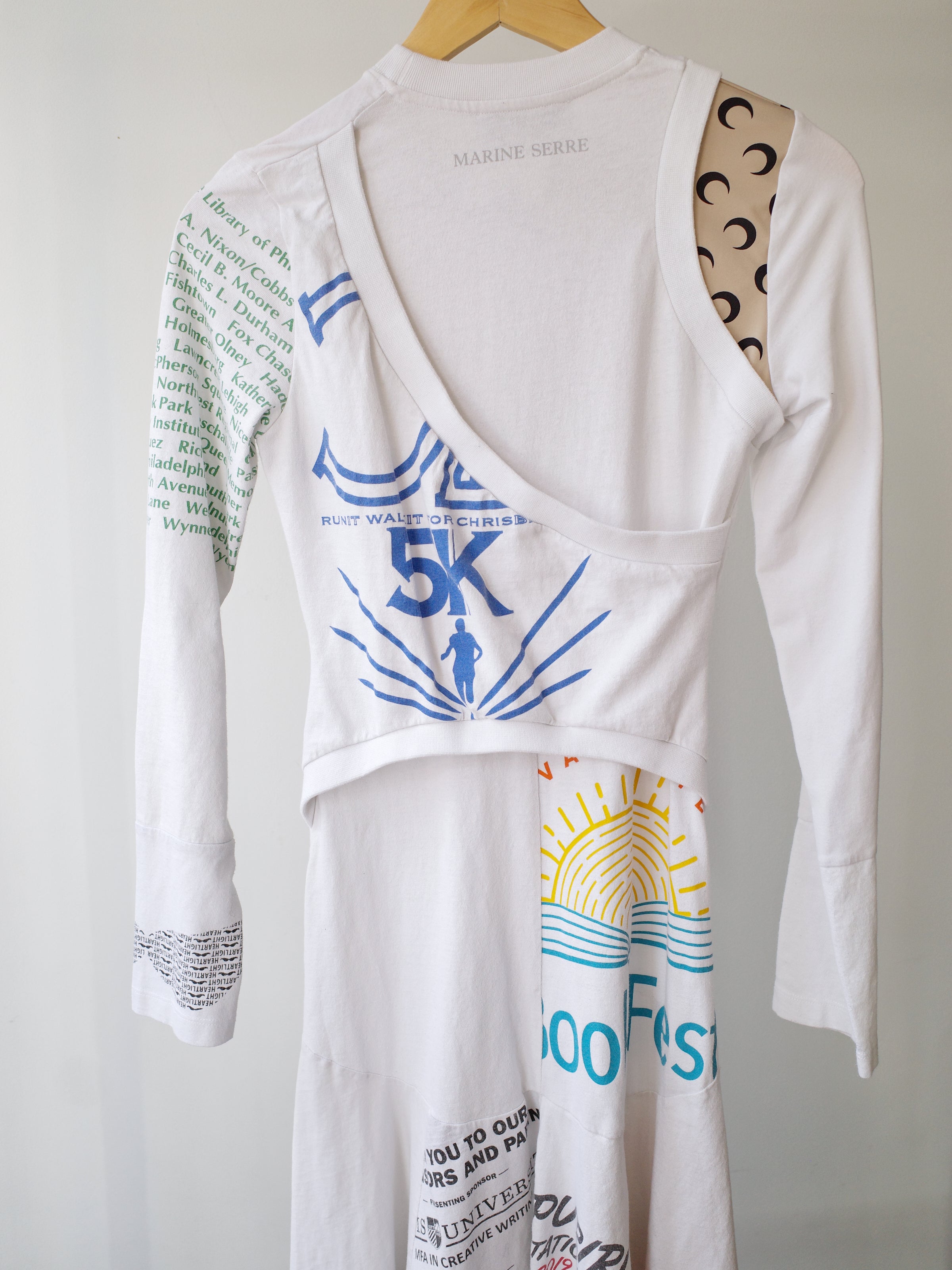 Marine Serre Regenerated Graphic Long Sleeve Dress