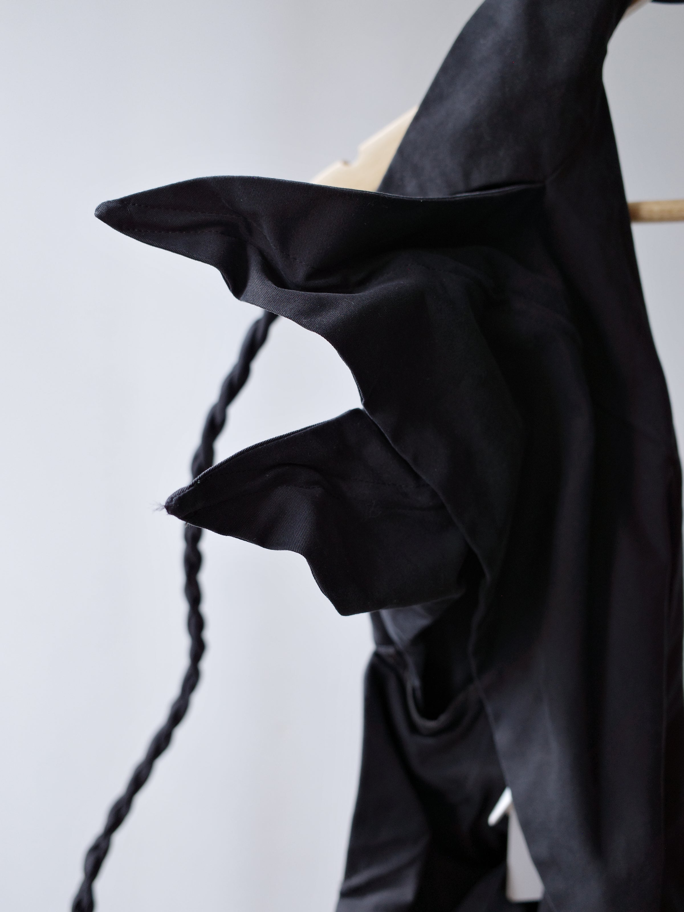 Yohji Yamamoto Origami-Collar Vest with Twisted Cord Belt